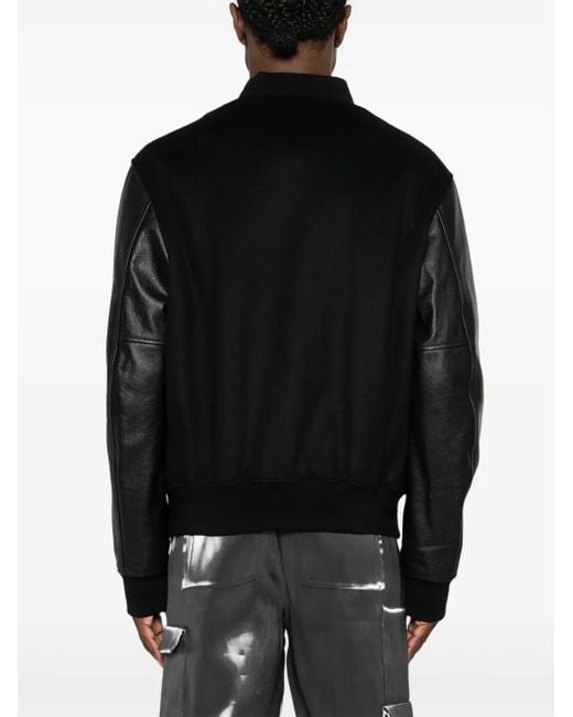 Givenchy Black 4G Logo-Plaque Bomber Jacket for men
