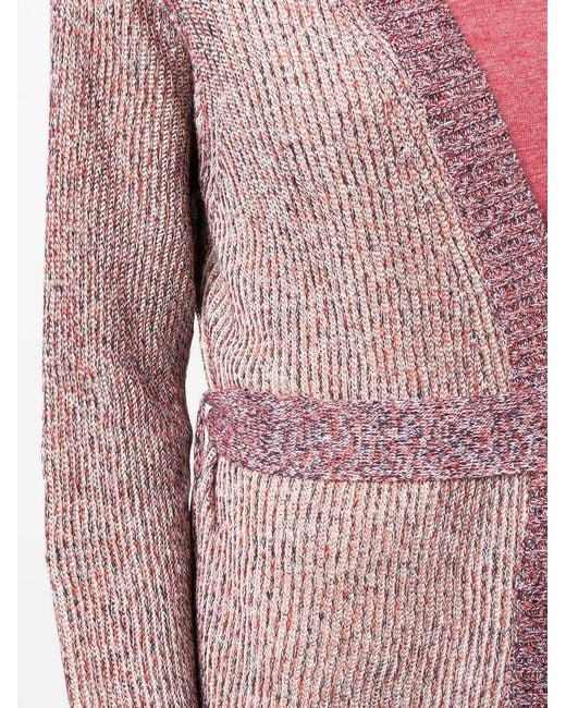 Woolrich Pink Ribbed-Knit Cardigan