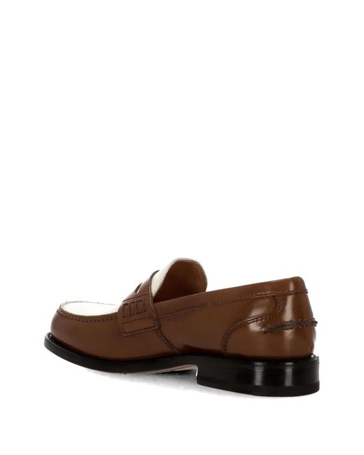 Ortigni Brown Two-Tone Penny Loafers