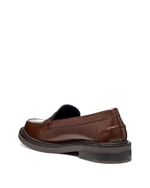 Geox Brown Penny-Bar Loafers