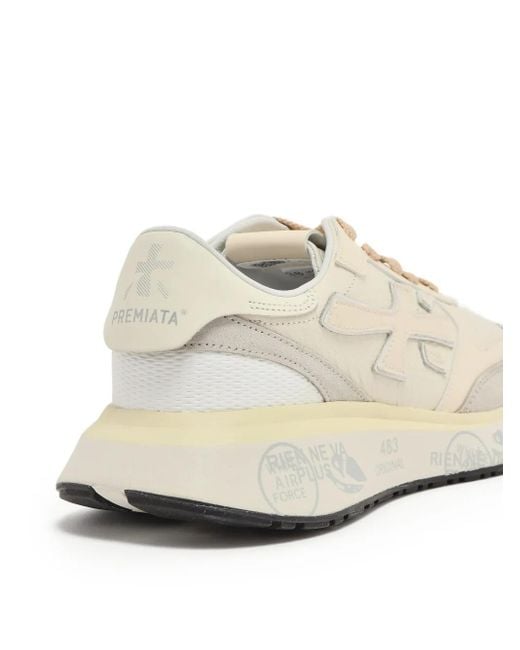 Premiata Lauryn 7788 Sneakers Met Leren Vlak in het White