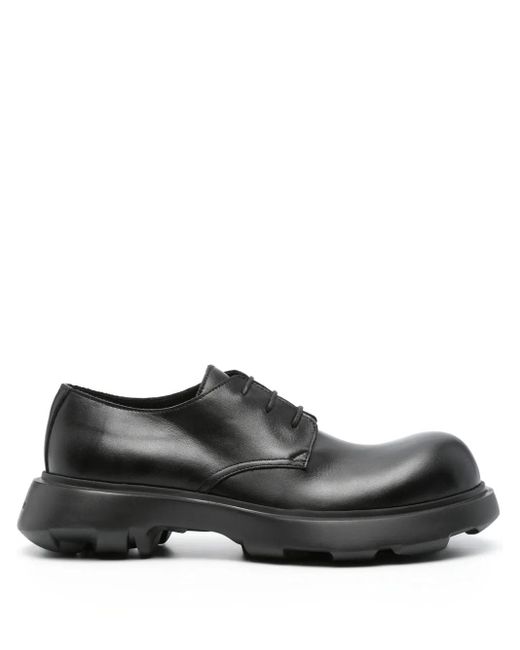Acne Black Leather Derby Shoes for men