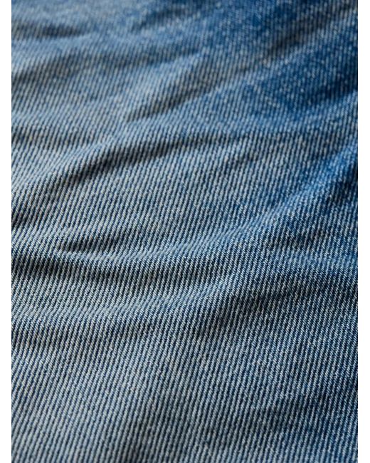Saint Laurent Blue Buttoned Cotton Jeans for men