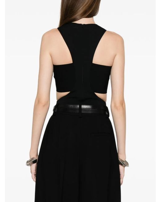 McQueen Black Cutout Top