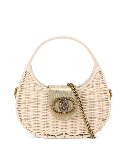 Kurt Geiger Natural Small Chelsea Woven Tote Bag
