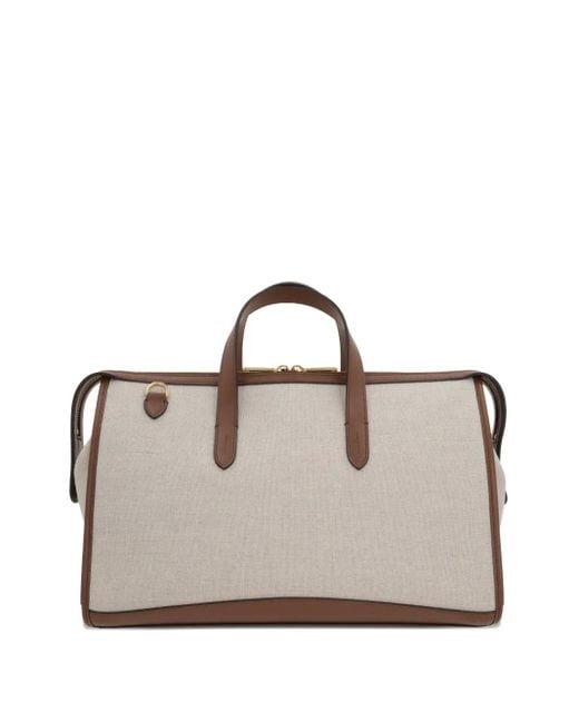 【関税&送料込】Bally Beckett N S Tote Bag In Canvas Bally: Silver Beckett Tote | SSENSE