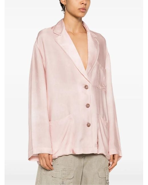 Acne Pink Oversized Twill Jacket