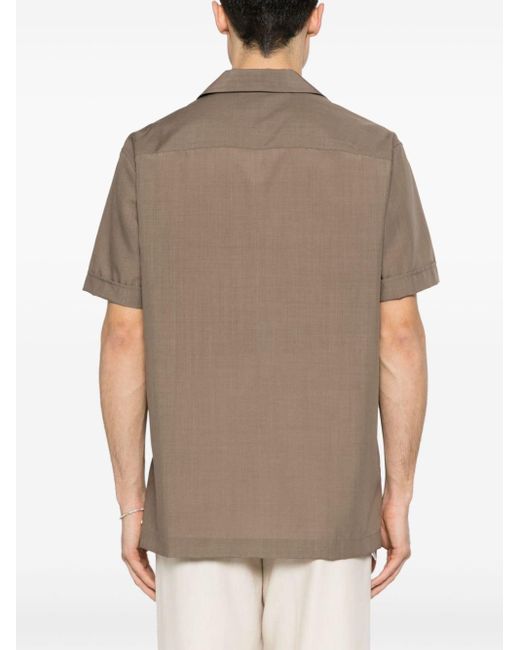 Camisa de manga corta Brioni de hombre de color Brown