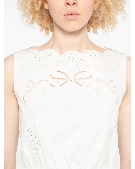 Self-Portrait White Mini Dress
