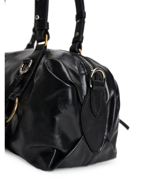 Isabel Marant Black Tilpa Leather Bowling Bag