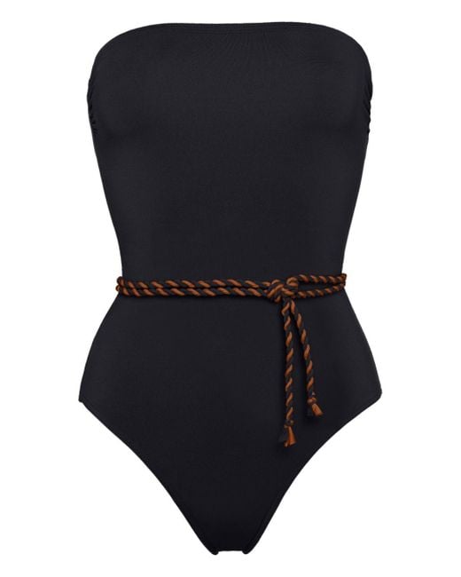 Eres Black Majorette Tie-waist Bustier Swimsuit