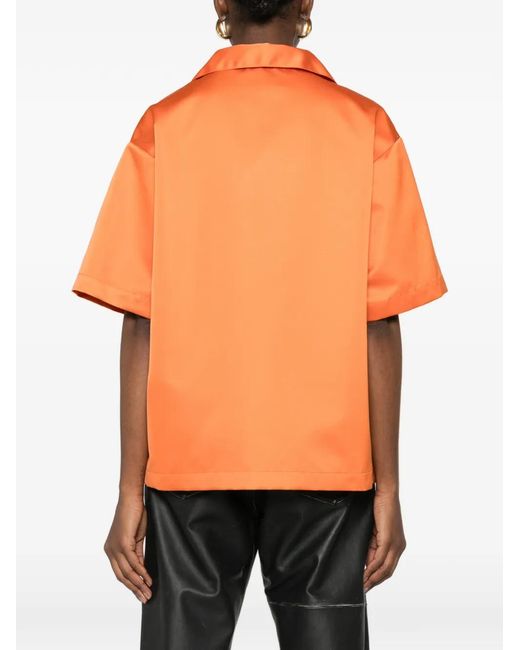 N°21 Orange Chest-Pocket Short-Sleeve Shirt