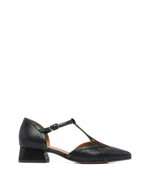 Chie Mihara Blue Hidrow Reptile-Effect T-Bar Heeled Pumps