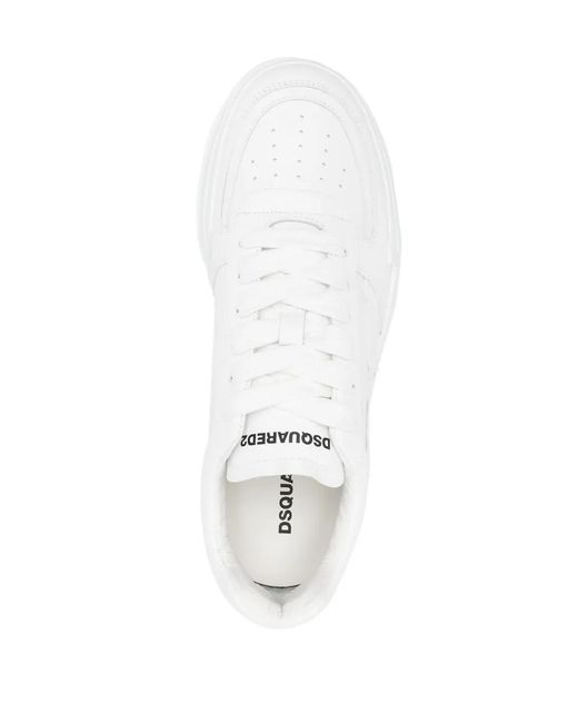 DSquared² White Logo-print Canadian Sneakers for men