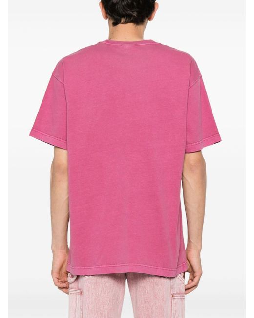 Carhartt Nelson T-Shirt mit Logo-Patch in Pink für Herren