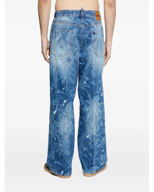 DSquared² Blue Straight Jeans for men
