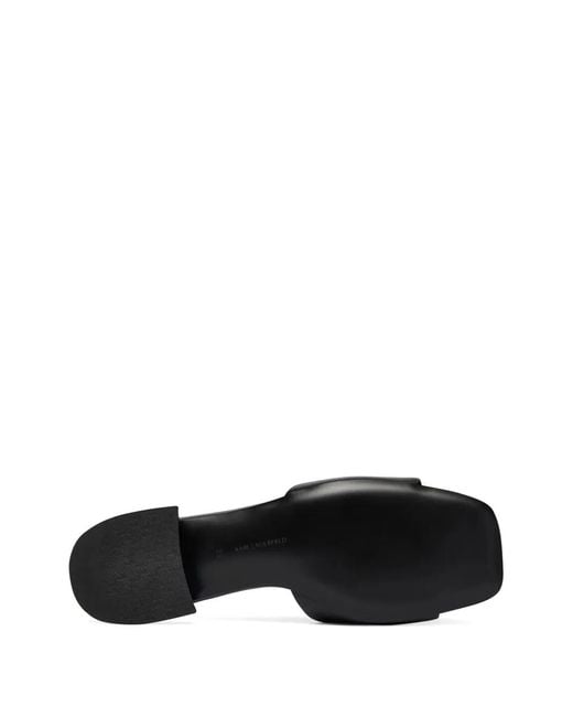 Karl Lagerfeld Black Block-Heel Sandals