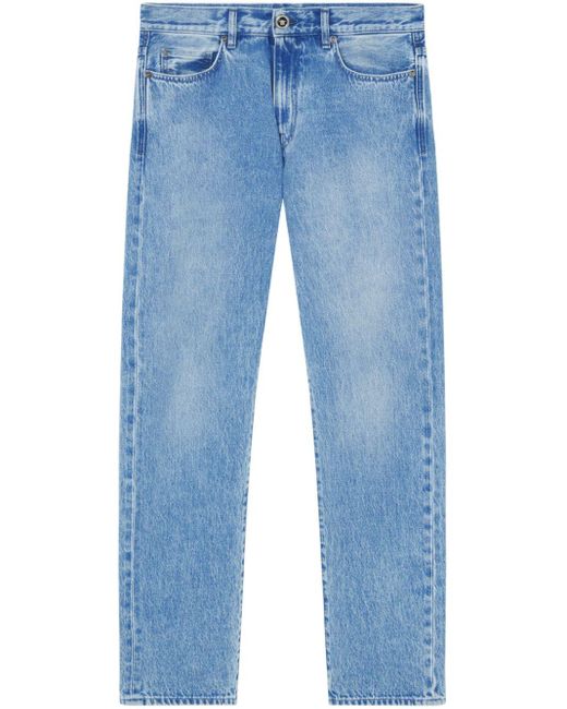 Versace Blue Straight-leg Denim Trousers for men