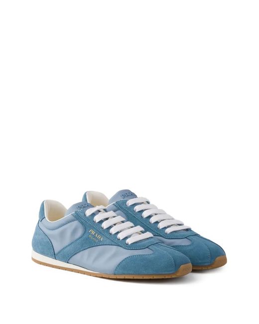 Prada Blue Suede Sneakers