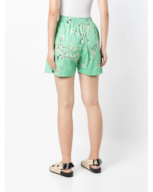 Bambah Green Josephine Floral Shorts