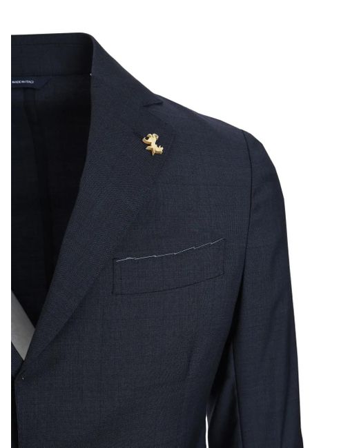 Tombolini Blue Virgin Wool Suit for men