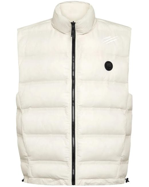 メンズ Philipp Plein リバーシブル パデッドベスト Natural
