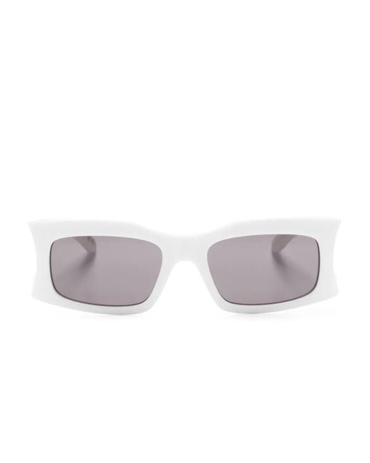 Balenciaga White Bb0291S Rectangular-Frame Sunglasses