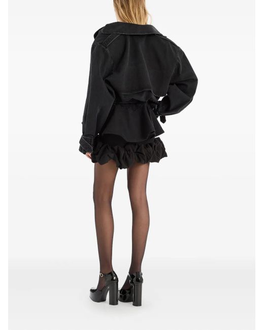 ROTATE BIRGER CHRISTENSEN Black Denim Biker Jacket