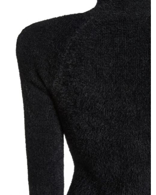 Pull En Maille Côtelée Balmain en coloris Black