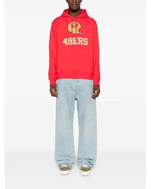 Nike Red X Nfl San Francisco 49Ers Logo-Appliqué Hoodie for men