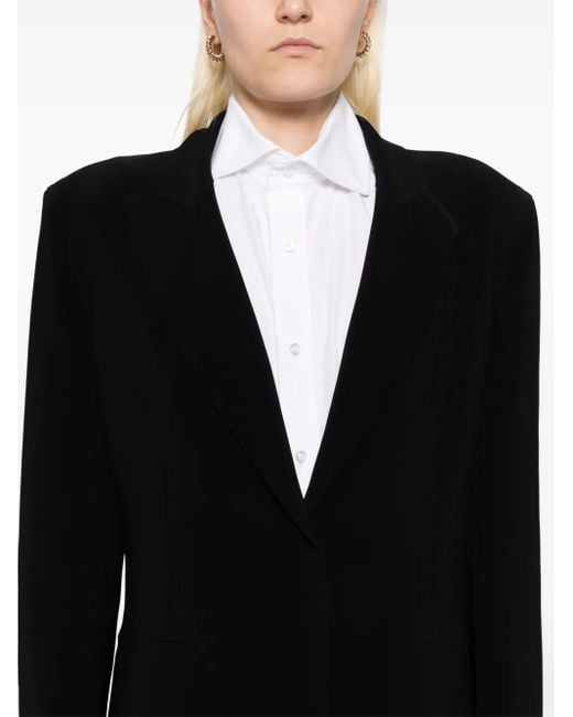 Norma Kamali Jas Met Enkele Rij Knopen in het Black