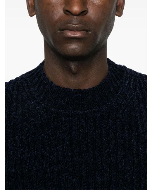 Junya Watanabe Texturierter Strickpullover in Blue für Herren