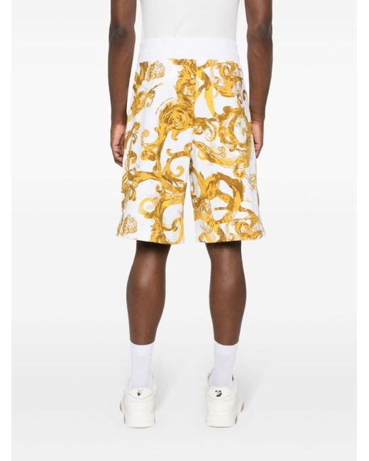 Versace Shorts mit Baroccoflage-Print in Metallic für Herren