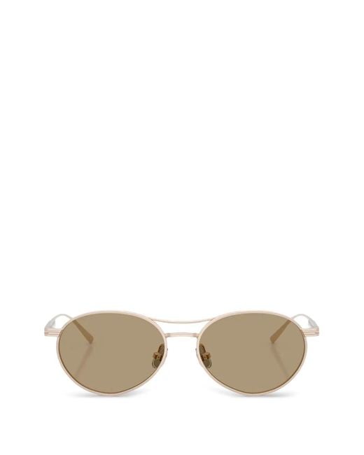 Brunello Cucinelli Metallic Carlito B. Round-Frame Sunglasses