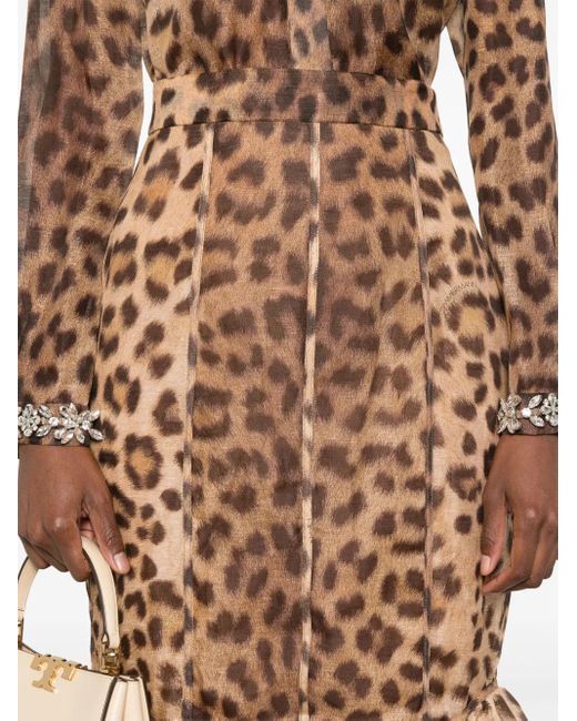 Zimmermann Crush マキシスカート Brown