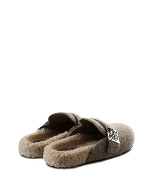 Tory Burch Brown Mellow Buckle Mules