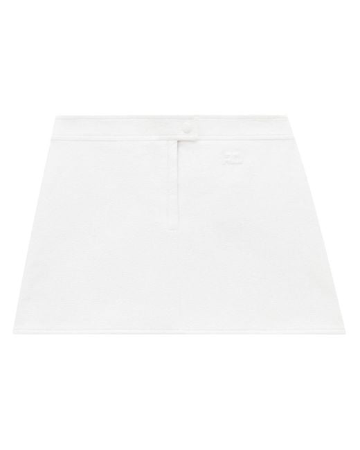Courreges White A-line Mini Skirt