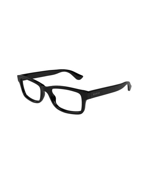 Gucci Black Gg1717O Rectangle-Frame Glasses for men