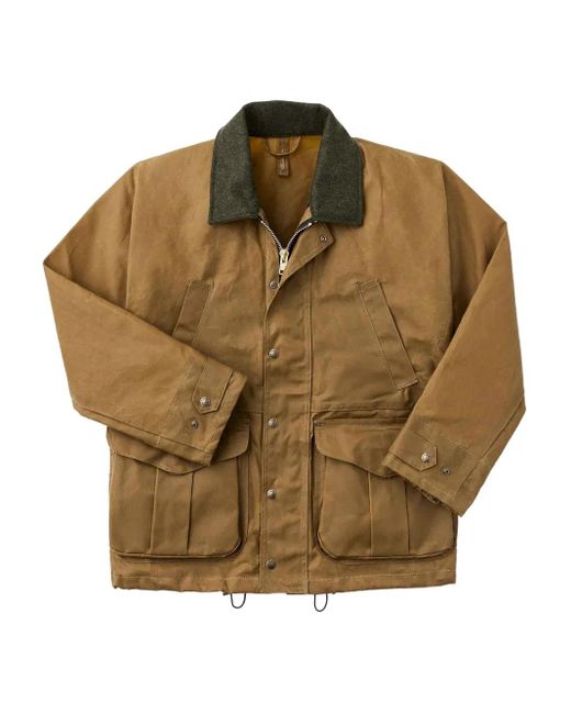 Filson Brown Press-Stud Cotton Jacket for men