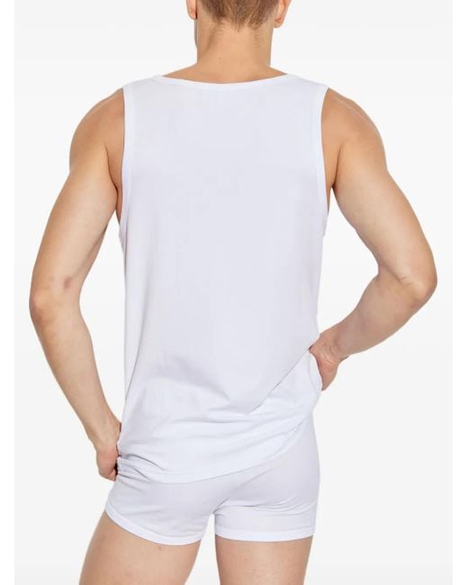 Moschino Black Logo-Print Tank Top (Pack Of Two) for men