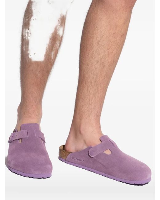 Birkenstock Boston Mules aus Wildleder in Purple für Herren