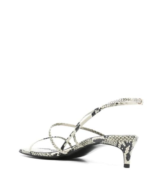Khaite White "Loop" Kitten Heel Sandals T. 035