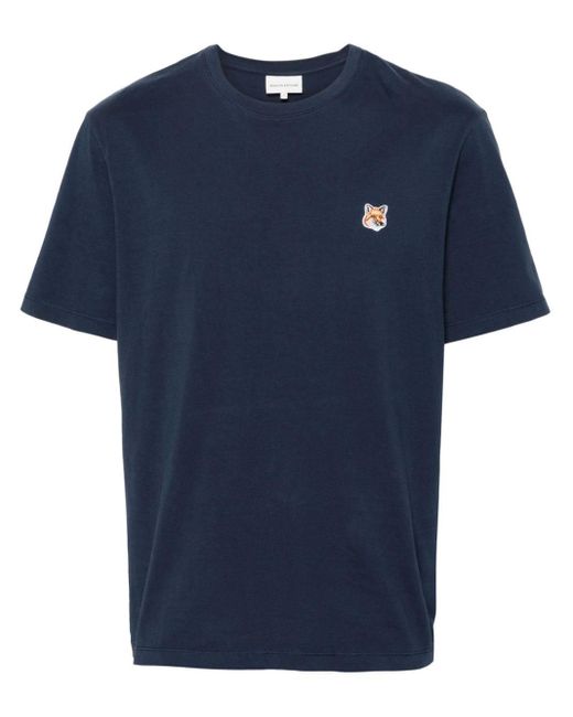 Maison Kitsuné T-Shirt mit Fuchs-Motiv in Blue für Herren