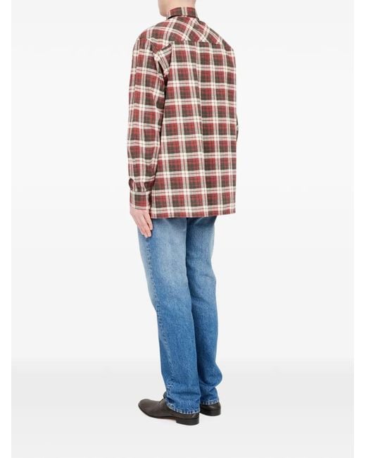 MM6 by Maison Margiela Logo-Embroidered Checked Shirt for men