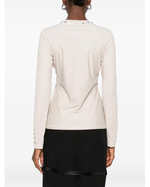 Coperni Natural Stud-Embellished T-Shirt