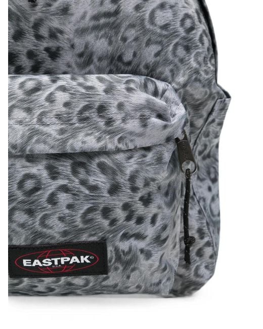 Eastpak Gray Leopard-Pattern Backpack for men