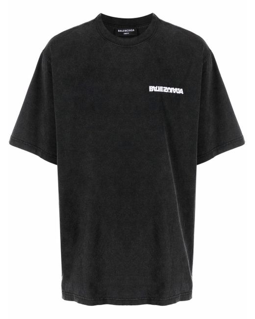 T-shirt en coton à logo imprimé Coton Vetements pour homme en coloris Noir Homme Vêtements T-shirts T-shirts à manches courtes 