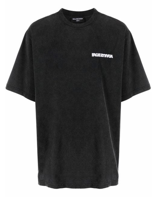 Balenciaga Turn Logo T-shirt in Black for Men | Lyst