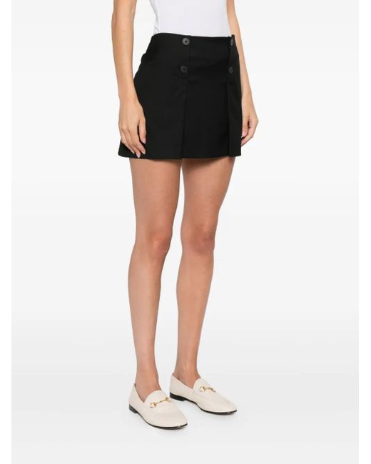 THE GARMENT Black Button-Front Mini Skirt