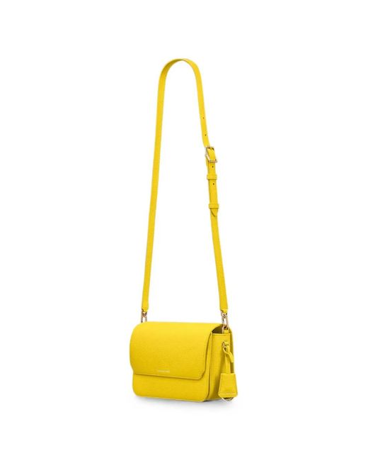 Maison De Sabre Yellow Medium Flap Shoulder Bag